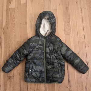 Cat & Jack boys camo puffercoat 3T